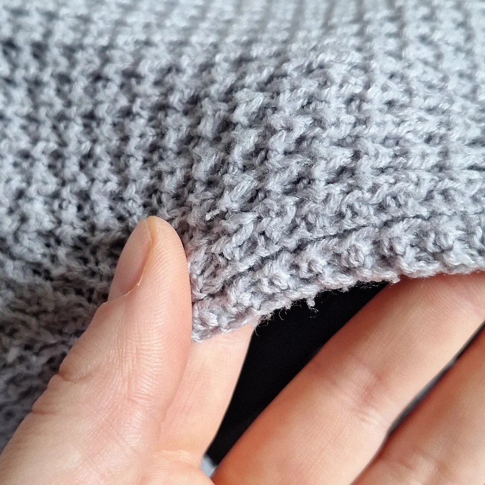 Revamped Lilac Waffleknit Crew Neck Sweater - Picture 8 of 8